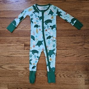 Little Sleepies Sea Turtle Friends Bamboo Zippy 6-12m, NWOT